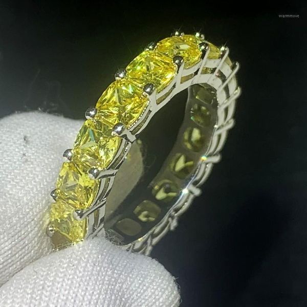 New Arrival Jewelry 925 Sterling Silver Cushion Shape Yellow 5A Cubic Zircon Promise Women Wedding Party Bridal Ring Gift1, Golden;silver
New Arrival Jewelry 925 Sterling Silver Cushion Shape Yellow 5A Cubic Zircon Promise Women Wedding Party Bridal Ring Gift1, Golden;silver