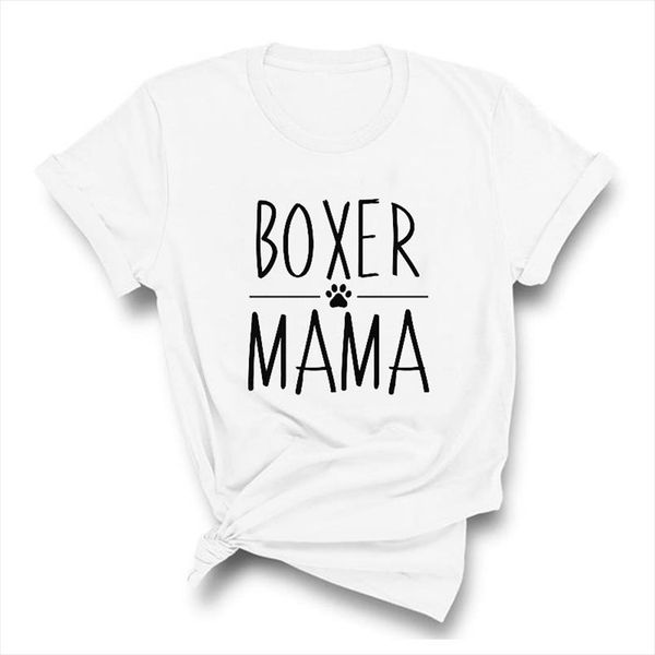 боксер мама tshirt боксер собака мама жизни письма printed t shirt женщины o шеи повседневный хлопок смешные животных lover тенниска, White
боксер мама tshirt боксер собака мама жизни письма printed t shirt женщины o шеи повседневный хлопок смешные животных lover тенниска, White