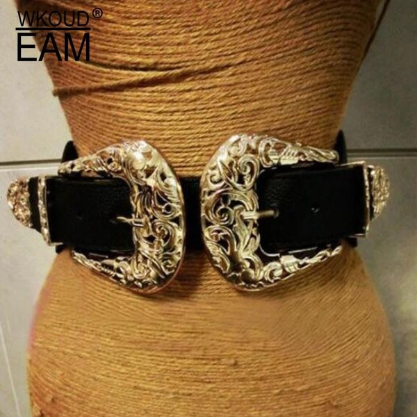 new fashion female vintage strap metal pin buckle leather belts for women elastic designer gold hollow out wide waist belts y200501, Black;brown
new fashion female vintage strap metal pin buckle leather belts for women elastic designer gold hollow out wide waist belts y200501, Black;brown