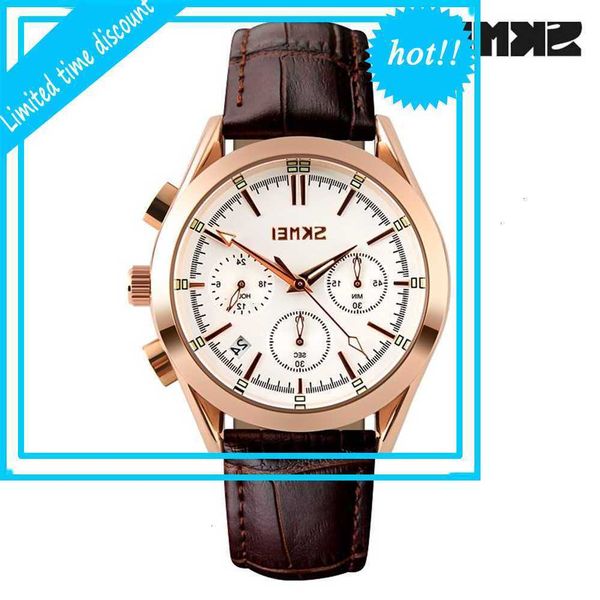 time beauty leisure leather men's waterproof multifunctional watch with calendar wristwatch, Slivery;brown
time beauty leisure leather men's waterproof multifunctional watch with calendar wristwatch, Slivery;brown