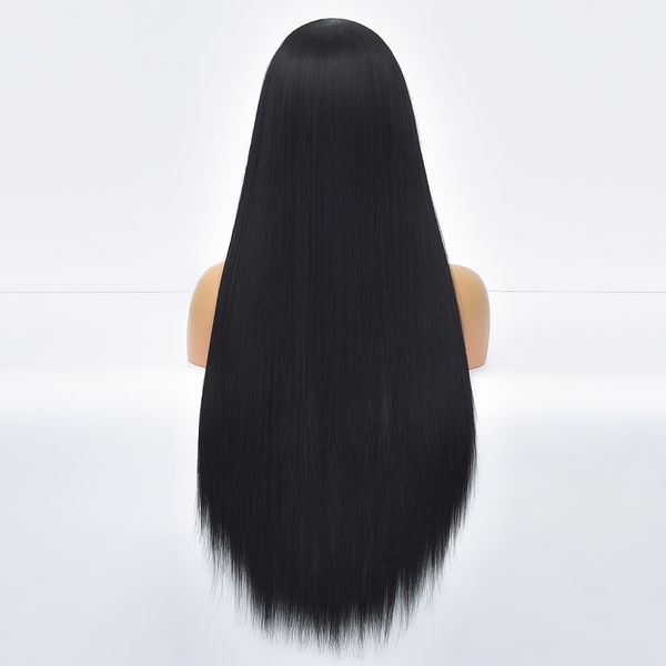 costume accessories synthetic lace front wig long straight black wigs for women with baby hair 26inch natural cosplay lace frontal perruque, Silver
costume accessories synthetic lace front wig long straight black wigs for women with baby hair 26inch natural cosplay lace frontal perruque, Silver