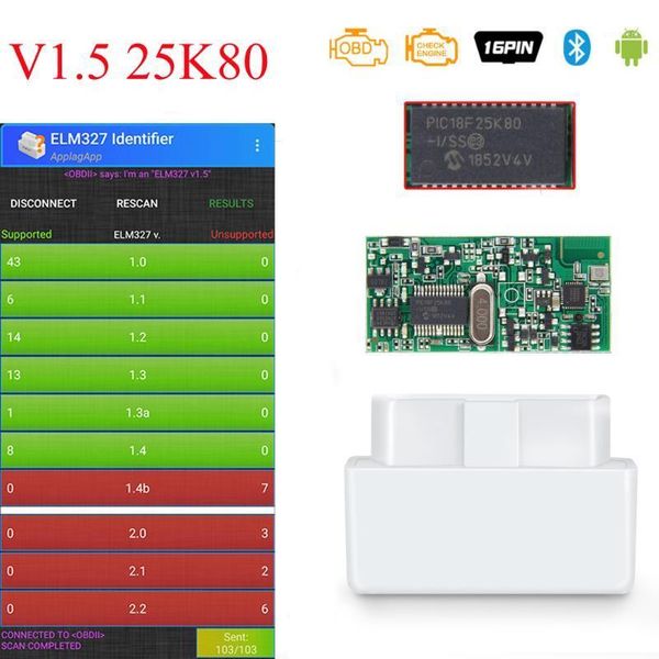 v1.5 super mini elm327 bluetooth elm 327 version 1.5 with pic18f25k80 chip obd2 / obdii for android torque car code scanner1
v1.5 super mini elm327 bluetooth elm 327 version 1.5 with pic18f25k80 chip obd2 / obdii for android torque car code scanner1