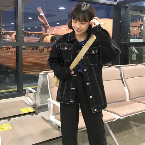 women's jackets jeans jacket 2021 women denim coat loose korean fashion basic vintage blue outwear autumn harajuku windbreaker, Black;brown
women's jackets jeans jacket 2021 women denim coat loose korean fashion basic vintage blue outwear autumn harajuku windbreaker, Black;brown