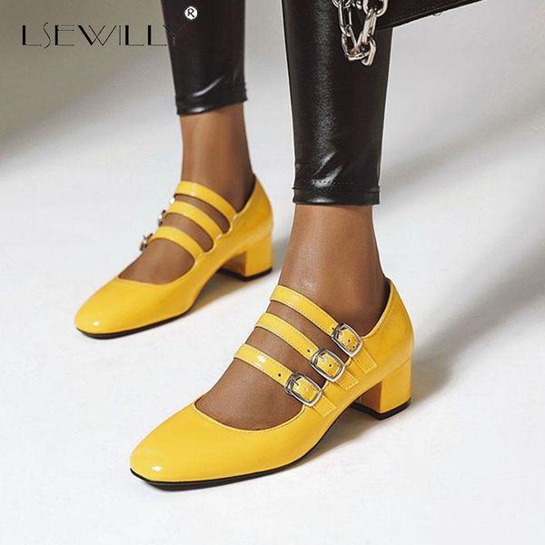lsewilly new arrivals 2020 plus size 34-48 mary janes pumps woman shoes patent leather buckle strap thick heels women pumps, Black
lsewilly new arrivals 2020 plus size 34-48 mary janes pumps woman shoes patent leather buckle strap thick heels women pumps, Black