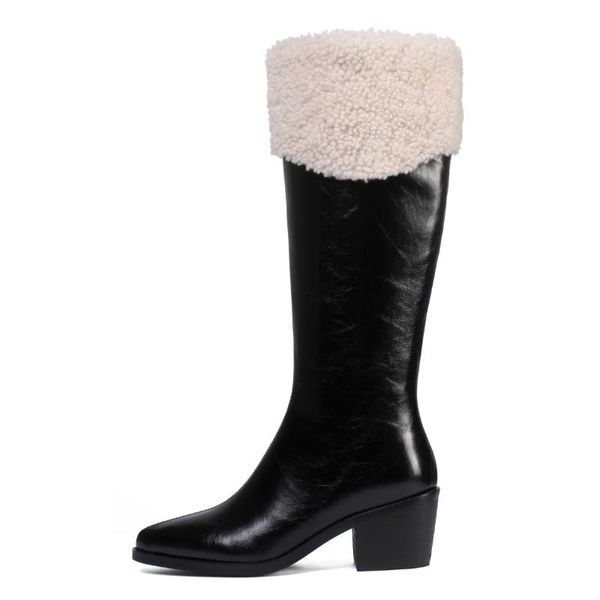 boots knee high women genuine leather fashion pointed toe ladies snow shoes women's winter autumn, Black
boots knee high women genuine leather fashion pointed toe ladies snow shoes women's winter autumn, Black