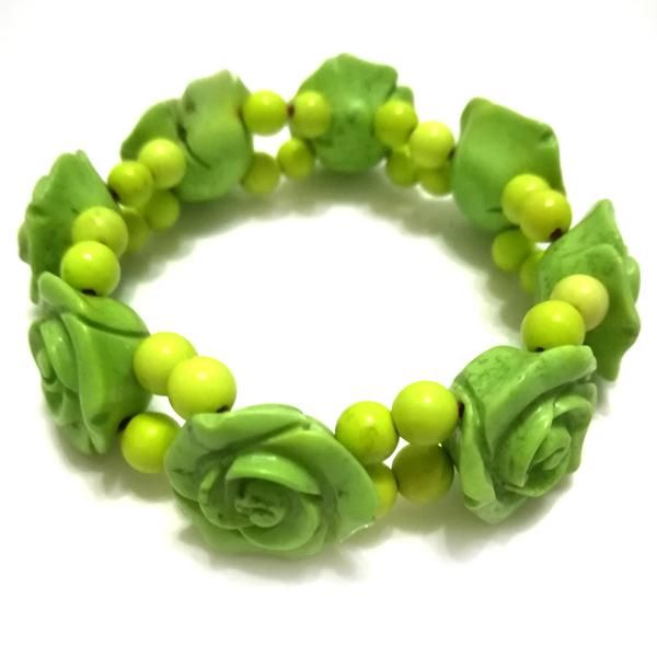 8 inches stretch style 10*30mm green flower shaped man hand carved natural turquois bracelet, Black
8 inches stretch style 10*30mm green flower shaped man hand carved natural turquois bracelet, Black