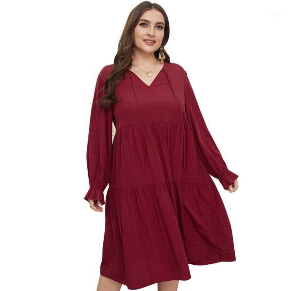 plus size 4xl women autumn solid color loose midi dress long sleeve v-neck casual clothing female vestidos elegant fall dresses1, Black;gray
plus size 4xl women autumn solid color loose midi dress long sleeve v-neck casual clothing female vestidos elegant fall dresses1, Black;gray