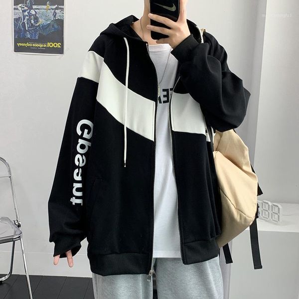 men's jackets 2021 spring hooded jacket for men zipper spliced mens fashion casual male clothing letter print hommes veste loose jacke, Black;brown
men's jackets 2021 spring hooded jacket for men zipper spliced mens fashion casual male clothing letter print hommes veste loose jacke, Black;brown