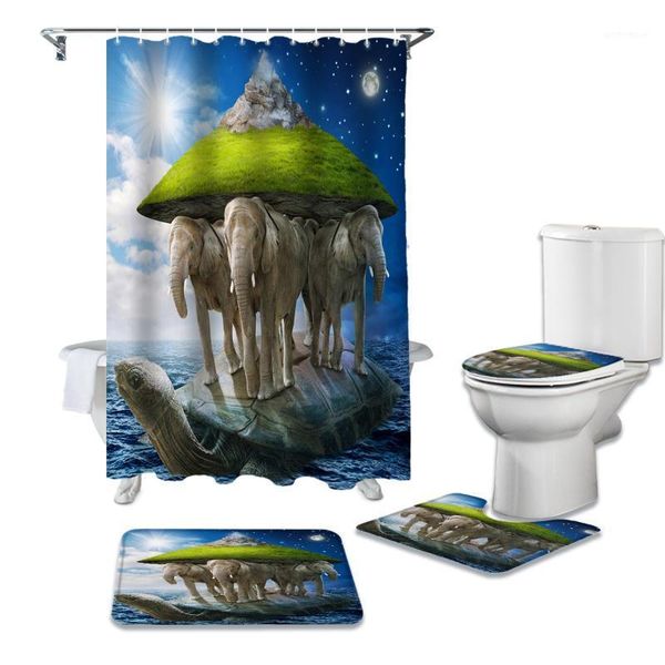 turtle elephant earth sea durable waterproof shower curtain set bathroom rugs carpet toilet seat cover pad floor mat1
turtle elephant earth sea durable waterproof shower curtain set bathroom rugs carpet toilet seat cover pad floor mat1