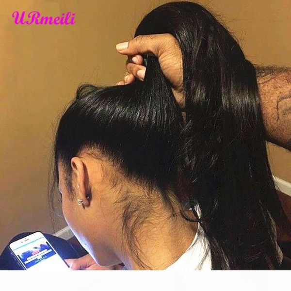 360 lace frontal wig remy brazilian long straight virgin human hair wigs for black women pre plucked with baby hair 150% density, Black;brown
360 lace frontal wig remy brazilian long straight virgin human hair wigs for black women pre plucked with baby hair 150% density, Black;brown