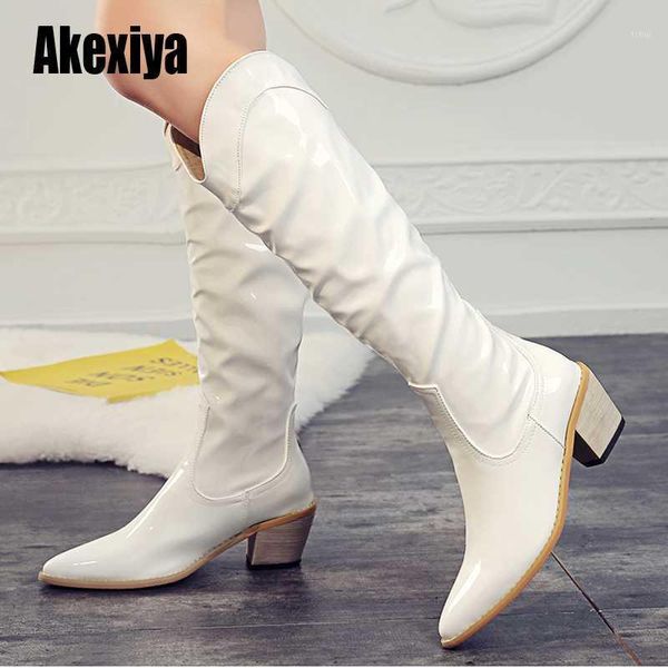boots fashion knee-high women black red comfortable square high heels party shoes lady patent leather u9121
boots fashion knee-high women black red comfortable square high heels party shoes lady patent leather u9121