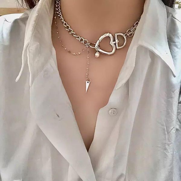 elegant steampunk heart choker necklace for woman vintage silver color chunky iron chain collar statement necklace girls jewelry, Golden;silver
elegant steampunk heart choker necklace for woman vintage silver color chunky iron chain collar statement necklace girls jewelry, Golden;silver