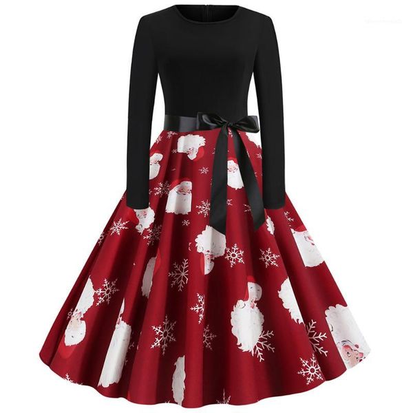 casual dresses autumn stretch party christmas print ladies soft high waist midi elegant women dress round neck vintage long sleeve with belt, Black;gray
casual dresses autumn stretch party christmas print ladies soft high waist midi elegant women dress round neck vintage long sleeve with belt, Black;gray