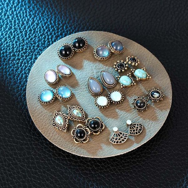 stud 12 pairs/set vintage female crystal rhinestone opal earrings set for women fashion round geometric flower earring jewelry, Golden;silver
stud 12 pairs/set vintage female crystal rhinestone opal earrings set for women fashion round geometric flower earring jewelry, Golden;silver
