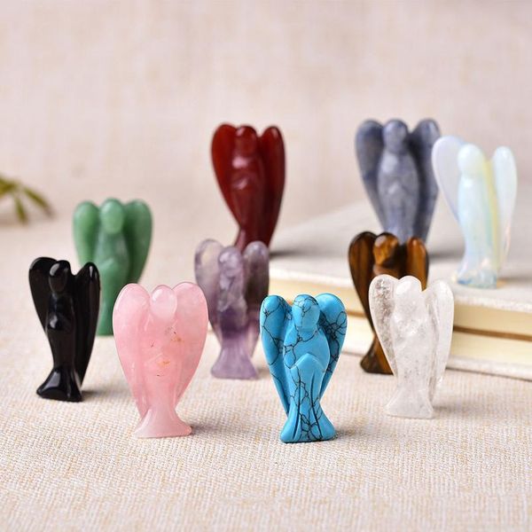 1pc natural crystal guardian angel figurine amethyst rose quartz colorful healing stone gem craft gift home decor o qylefs, Black
1pc natural crystal guardian angel figurine amethyst rose quartz colorful healing stone gem craft gift home decor o qylefs, Black