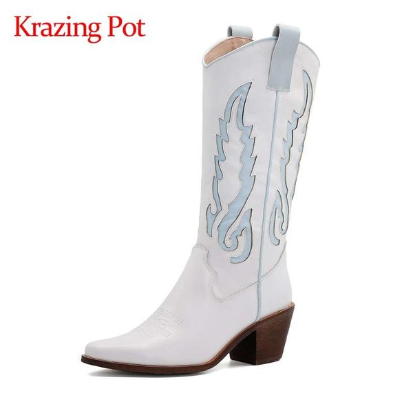 boots krazing pot big size genuine leather pointed toe high heel western mixed colors winter keep warm modern mid-calf l11, Black
boots krazing pot big size genuine leather pointed toe high heel western mixed colors winter keep warm modern mid-calf l11, Black