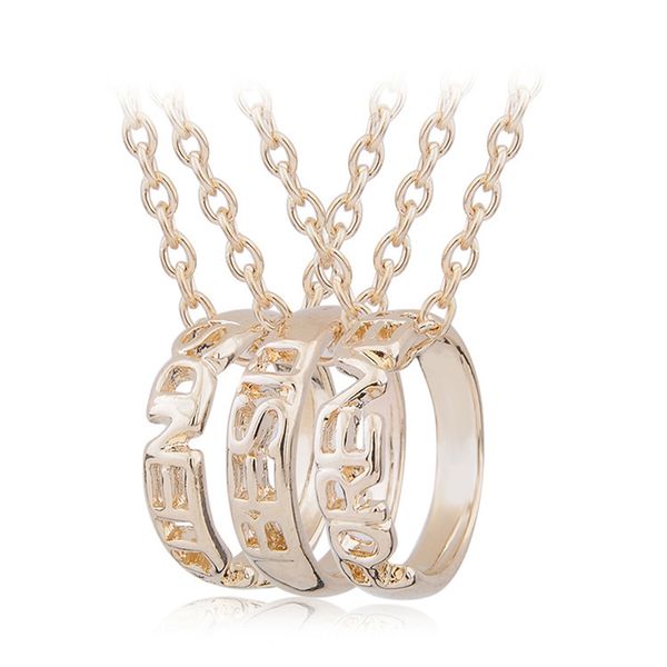 selling friendship necklace wholesale price european and american fashion popular jewelry good friend three piece ring pendants, Silver
selling friendship necklace wholesale price european and american fashion popular jewelry good friend three piece ring pendants, Silver