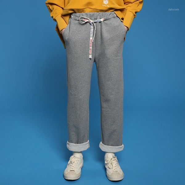 winter autumn new design casual cotton trousers with letter printed grey pants full length women straight pants1, Black;white
winter autumn new design casual cotton trousers with letter printed grey pants full length women straight pants1, Black;white