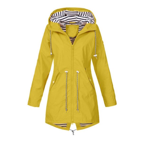 2020 autumn women waterproof jacket long sleeve solid coat loose skinsuits hooded zipper pockets sport coat hiking riding jacket, Black;brown
2020 autumn women waterproof jacket long sleeve solid coat loose skinsuits hooded zipper pockets sport coat hiking riding jacket, Black;brown