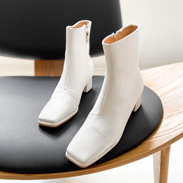 deat 2020 new spring winter fashion casual square toed high heels white leather single shoes women short cool boots sf886, Black
deat 2020 new spring winter fashion casual square toed high heels white leather single shoes women short cool boots sf886, Black