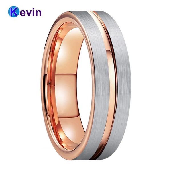 6mm men women ring tungsten wedding ring rose gold color with brushed and center groove finish comfort fit, Slivery;golden
6mm men women ring tungsten wedding ring rose gold color with brushed and center groove finish comfort fit, Slivery;golden