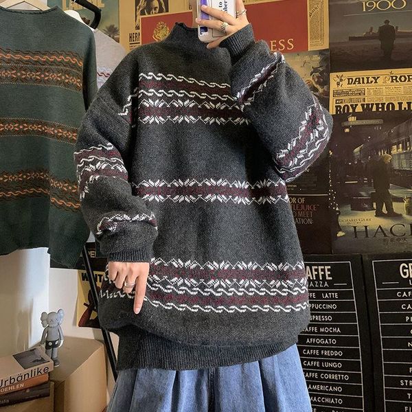 men's sweaters neploha 2021 winter men chinese style thickened sweater woman turtleneck warm casual oversize male pullovers, White;black
men's sweaters neploha 2021 winter men chinese style thickened sweater woman turtleneck warm casual oversize male pullovers, White;black