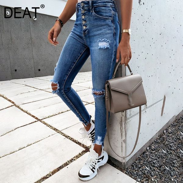 deat hole tassel small feet jeans women streewear light blut fit washed slim button pants 2020 new fashion tide trousers ht203 y1214, Blue
deat hole tassel small feet jeans women streewear light blut fit washed slim button pants 2020 new fashion tide trousers ht203 y1214, Blue