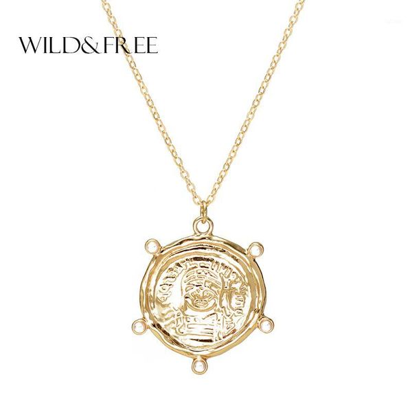 wild&2020 new pendant necklace bohemian female retro gold carved coin necklace statement jewelry bijoux1, Silver
wild&2020 new pendant necklace bohemian female retro gold carved coin necklace statement jewelry bijoux1, Silver