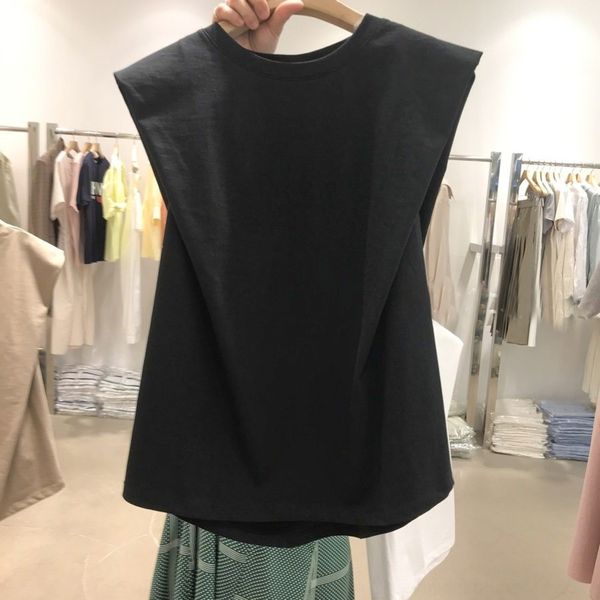 e3cms south coat t-shirt gate solid east round neck sleeveless t-shirt women 2020 summer new korea color versatile design sense students, White
e3cms south coat t-shirt gate solid east round neck sleeveless t-shirt women 2020 summer new korea color versatile design sense students, White
