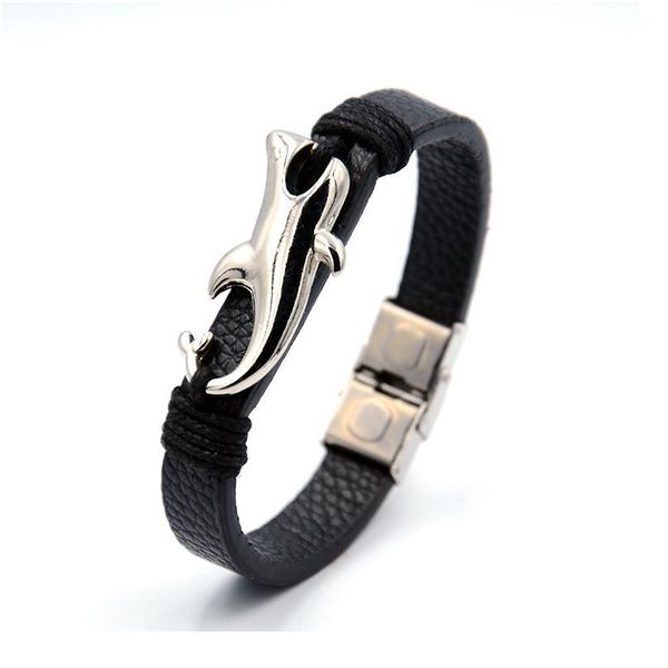 junwei fashion men's dolphin alloy leather bracelet men jewelry stainless steel release buckle men's jllyjo
junwei fashion men's dolphin alloy leather bracelet men jewelry stainless steel release buckle men's jllyjo
