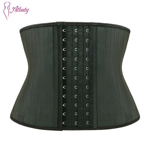 short torso latex corset waist trainer 25 steel boned body shaper slimming shapewear 201222, Black;white
short torso latex corset waist trainer 25 steel boned body shaper slimming shapewear 201222, Black;white