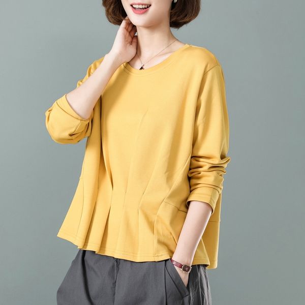early autumn long sleeve t- women's loose korean coat t-shirt cover belly thin 2020 spring and autumn new round neck bottoming shirt, White
early autumn long sleeve t- women's loose korean coat t-shirt cover belly thin 2020 spring and autumn new round neck bottoming shirt, White
