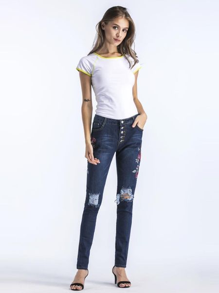 women's jeans 2021 summer women denim skinny ripped high waist embroidered elastic cowboy1, Blue
women's jeans 2021 summer women denim skinny ripped high waist embroidered elastic cowboy1, Blue