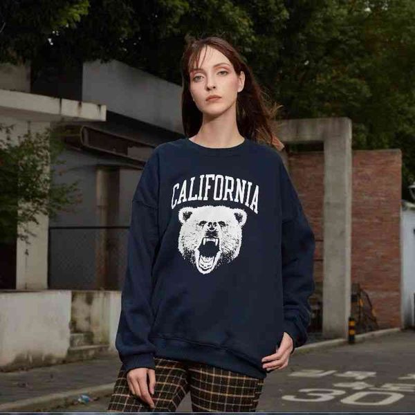 california bear printing american vintage crewneck sweatshirt women streetwear long sleeve hoodies navy blue autumn pullover new, Black
california bear printing american vintage crewneck sweatshirt women streetwear long sleeve hoodies navy blue autumn pullover new, Black