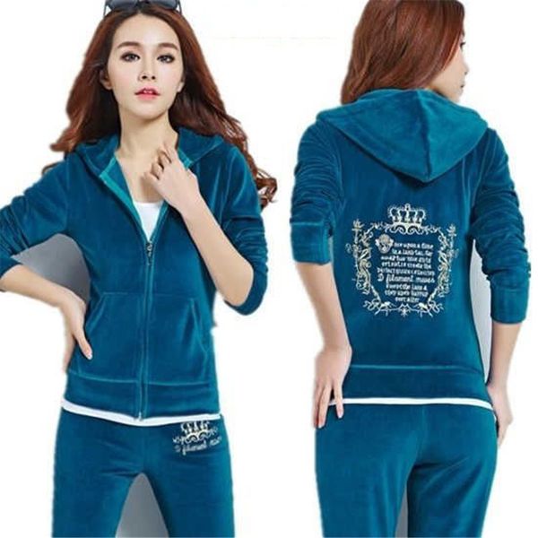 autumn women' piece set women hoodies track suit and pants velvet fabric tracksuits velour slim sporting suits red lj201126, White
autumn women' piece set women hoodies track suit and pants velvet fabric tracksuits velour slim sporting suits red lj201126, White