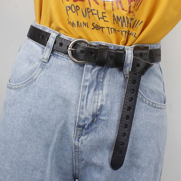 korean non perforated soft women's head thin belt leather fashion simple versatile jeans with students, Black;brown
korean non perforated soft women's head thin belt leather fashion simple versatile jeans with students, Black;brown