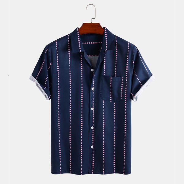 new 2021 casual polka dot stripe printed men's short sleeve shirtslim fit fashion floral print dress males clothes, White;black
new 2021 casual polka dot stripe printed men's short sleeve shirtslim fit fashion floral print dress males clothes, White;black