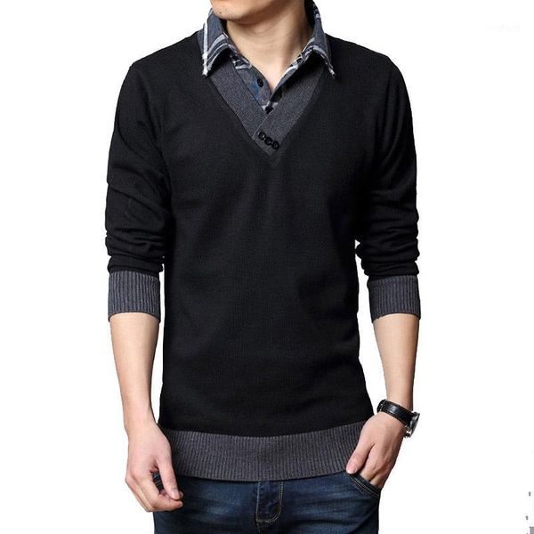 browon slim sweater men autumn winter thicked warm slim sweaters casual fake two design dress pullover men cotton1, White;black
browon slim sweater men autumn winter thicked warm slim sweaters casual fake two design dress pullover men cotton1, White;black