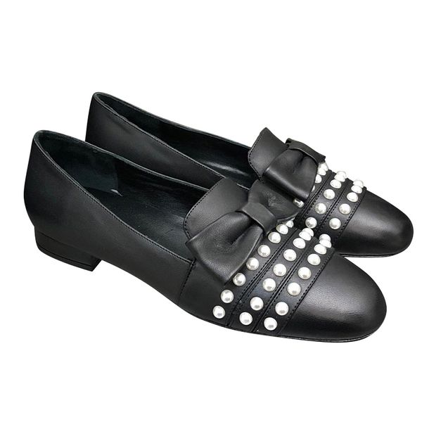 2022 new round head pearl flat soft mary jane shoes thick heel platform single shoes for women, Black
2022 new round head pearl flat soft mary jane shoes thick heel platform single shoes for women, Black