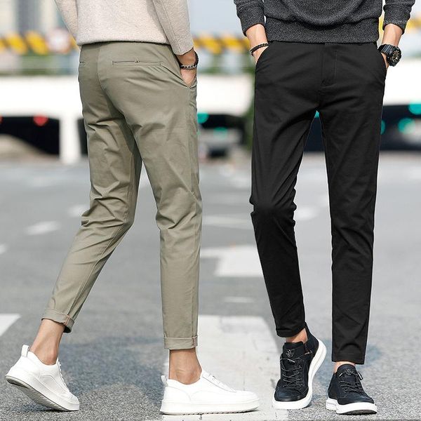 men autumn winter cotton nine-minute casual trousers slim-fit korean style pants slim male straight fashion trousers l751, Black
men autumn winter cotton nine-minute casual trousers slim-fit korean style pants slim male straight fashion trousers l751, Black