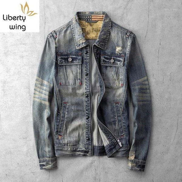 korean fashion hole ripped pockets mens denim jackets long sleeve slim fit zipper 100% cotton male outerwear coats plus size1, Black;brown
korean fashion hole ripped pockets mens denim jackets long sleeve slim fit zipper 100% cotton male outerwear coats plus size1, Black;brown