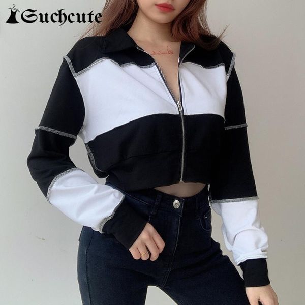 suchcute streetwear patchwork y2k cropped jacket for women modis longslive zipper casual 2020 autumn harajuku coat female, Black;brown
suchcute streetwear patchwork y2k cropped jacket for women modis longslive zipper casual 2020 autumn harajuku coat female, Black;brown