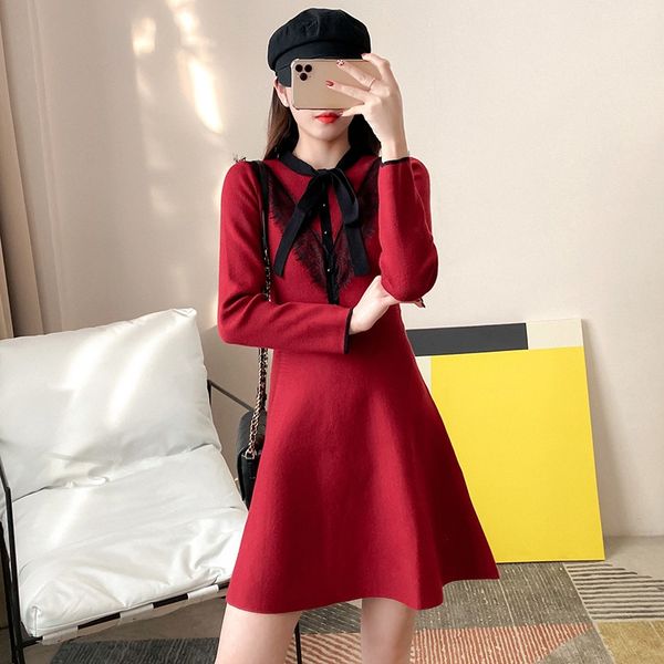 korean knitted women's spring small fragrance new wine red small tall dress dresswool dresswaist a-line thin wool dress emrw7, Black;gray
korean knitted women's spring small fragrance new wine red small tall dress dresswool dresswaist a-line thin wool dress emrw7, Black;gray