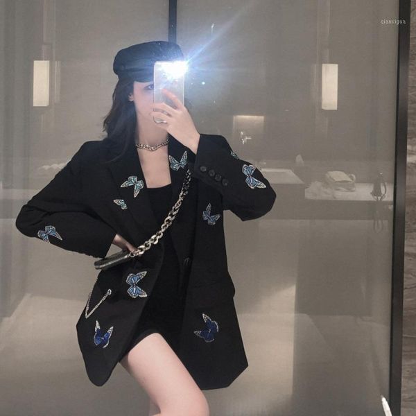 butterfly embroidery suit coat women's spring autumn new vintage loose oversize short jacket long sleeve korean blazer feminino1, White;black
butterfly embroidery suit coat women's spring autumn new vintage loose oversize short jacket long sleeve korean blazer feminino1, White;black