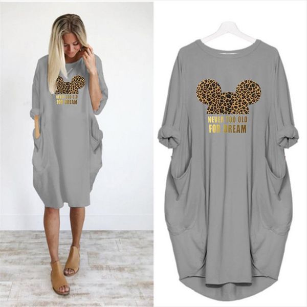 2020 dress women cute printing pocket loose dresses vintage fall maxi clothes party casual dresses woman plus size leopard dress, Gray
2020 dress women cute printing pocket loose dresses vintage fall maxi clothes party casual dresses woman plus size leopard dress, Gray