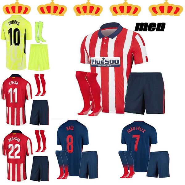 promotion20 21 atletico suárez home away 3rd soccer jerseys 2020 2021 correa camisetas de fútbol joao felix football shirt kids+ kitsocks, Black;yellow
promotion20 21 atletico suárez home away 3rd soccer jerseys 2020 2021 correa camisetas de fútbol joao felix football shirt kids+ kitsocks, Black;yellow