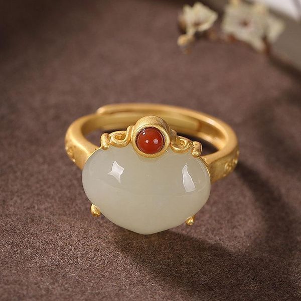silver 925 ring ring jewelry woman rose gold sterling silver gold-plated natural hetian jade vintage opening adjustable costume, Golden;silver
silver 925 ring ring jewelry woman rose gold sterling silver gold-plated natural hetian jade vintage opening adjustable costume, Golden;silver