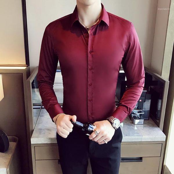 2020 new men's fashion boutique solid color official business long-sleeved shirt / men's slim casual elastic long sleeve shirts1, White;black
2020 new men's fashion boutique solid color official business long-sleeved shirt / men's slim casual elastic long sleeve shirts1, White;black