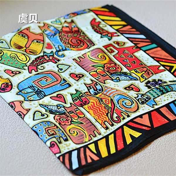 cat headscarf women foulard handkerchief lady scarves small square natural silk scarf bandana wrap 50*50cm christmas gift child 201023, Blue;gray
cat headscarf women foulard handkerchief lady scarves small square natural silk scarf bandana wrap 50*50cm christmas gift child 201023, Blue;gray