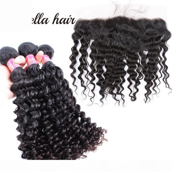 bella hair 8a brazilian human hair bundles with lace frontal closure 13*4 deep wave weaves closure, Black;brown
bella hair 8a brazilian human hair bundles with lace frontal closure 13*4 deep wave weaves closure, Black;brown